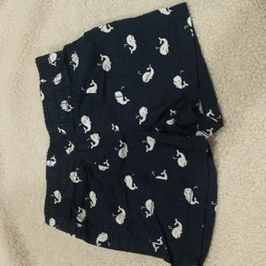 5/$15 Whale Navy Blue Max & Mini Shorts 12 Months